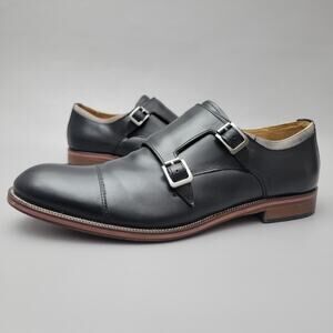 Johnston & Murphy Double Buckle Monk Strap Mens Black Oxfords Casual Shoes 12